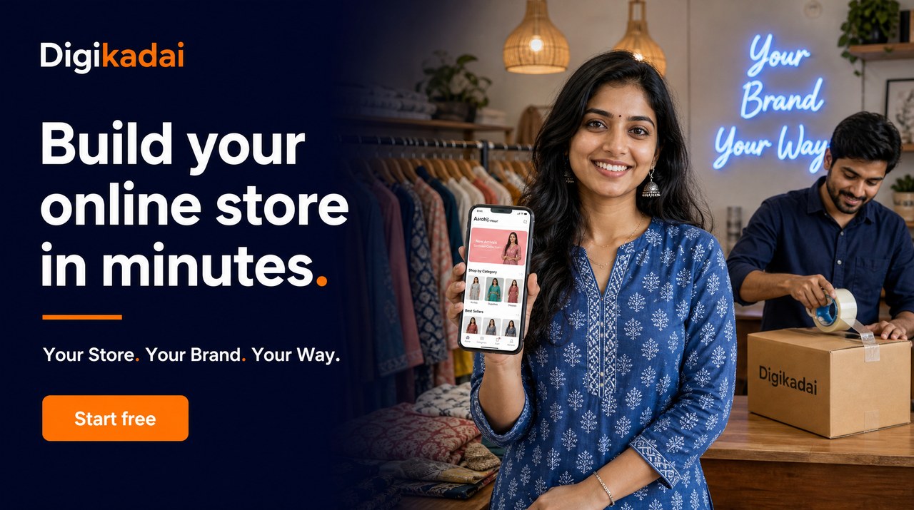 Build your dream online store in minutes with Digikadai